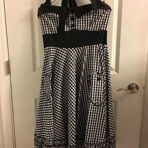 Hell Bunny Rockabilly Retro Gingham Halter Dress